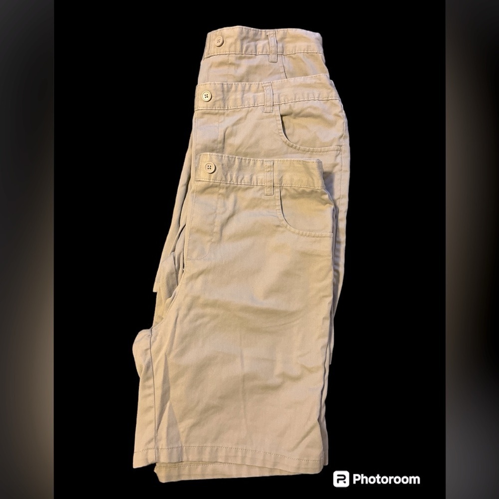 French Toast•Lot of 3, Youth School Uniform Shorts, Beige Casual, Size 18, EUC
